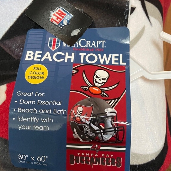 NWT Tampa Bay Buccaneers Beach Towel NFL licensed. 30" x 60" - Picture 5 of 7